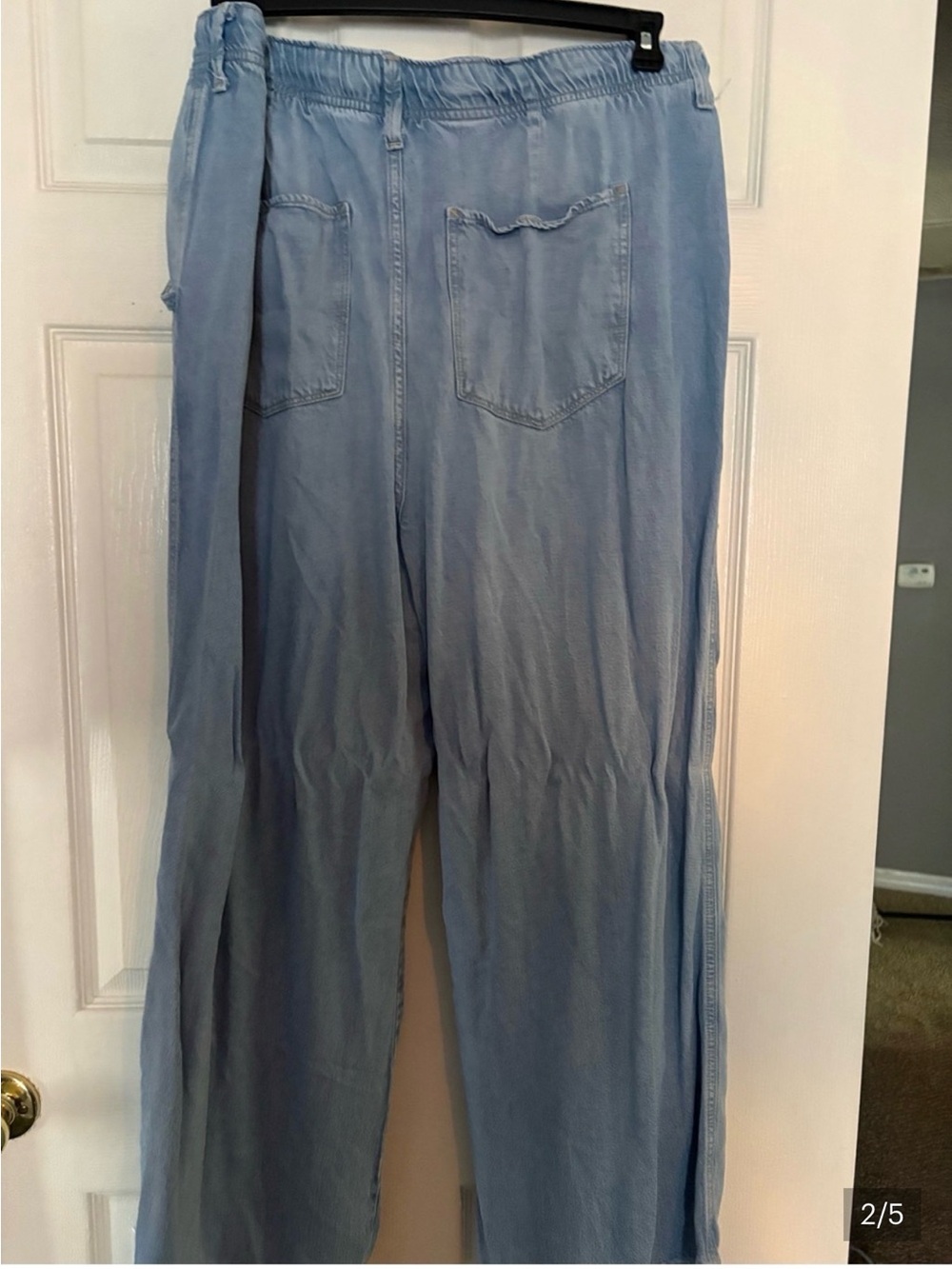 a.n.a Light Blue Relaxed Drawstring Women's Pants - Picture 3 of 3